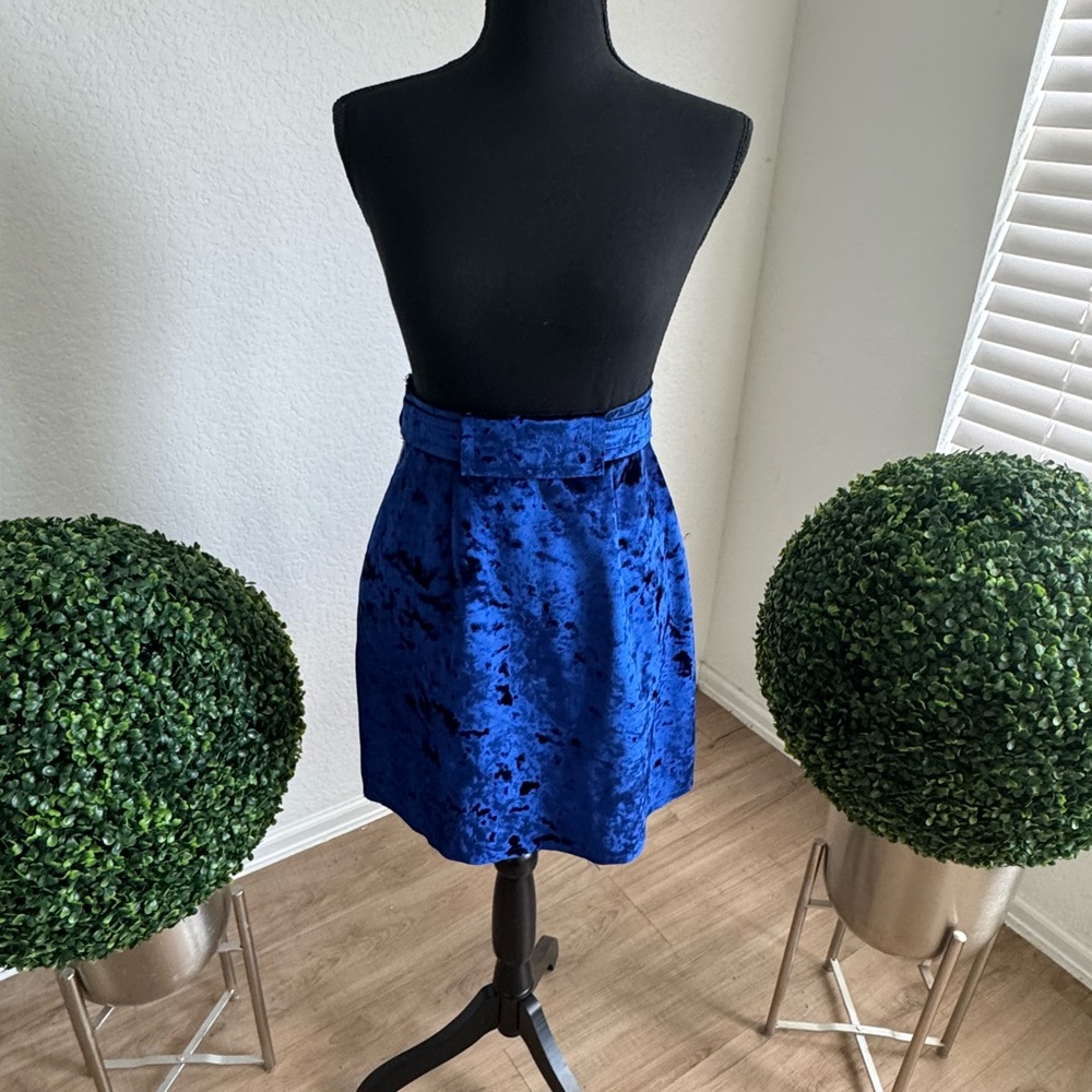MSGM Royal Blue A-Line Skirt